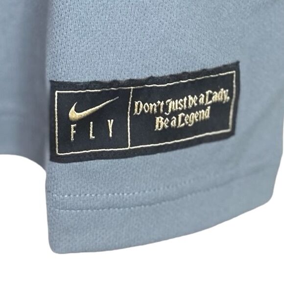 Nike FLY Dri Fit Sz Sm Gray Black Swoosh Basketball Yoga Athletic Jersey Shirt - Picture 2 of 4